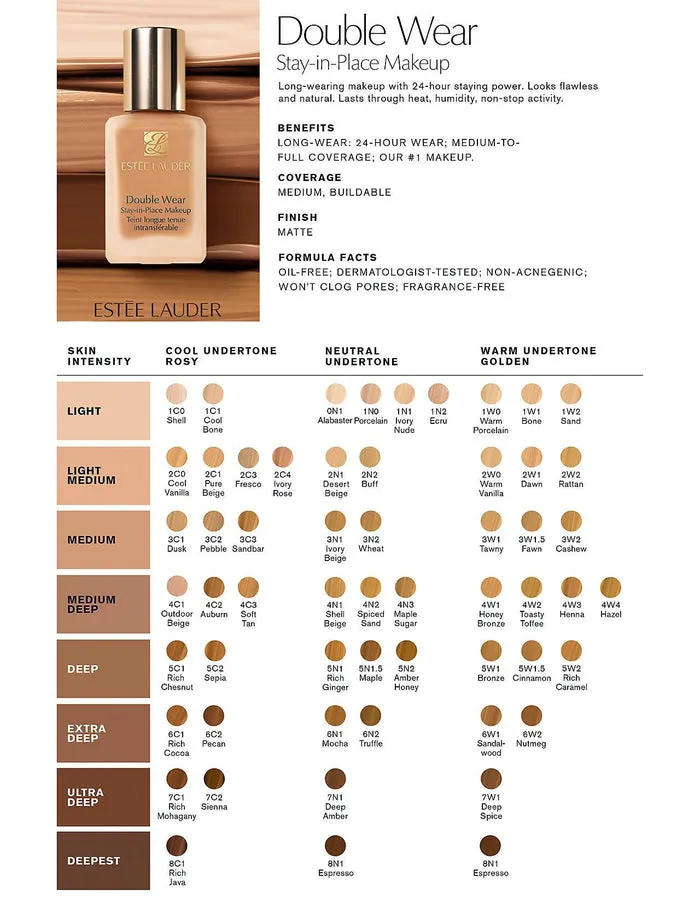 Estée Lauder Double Wear Stay-in-Place Foundation (3C2)