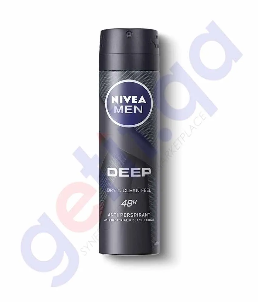 NIVEA MEN DEEP ANTI-PERSPIRANT DEODORANT SPRAY 150ML