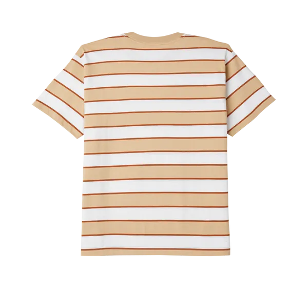 Obey Sandborn Stripe T-Shirt - Irish Cream