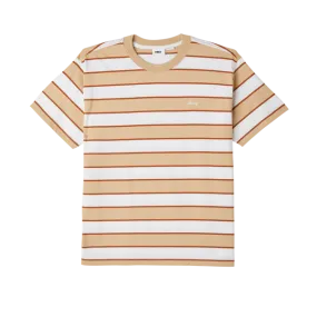 Obey Sandborn Stripe T-Shirt - Irish Cream