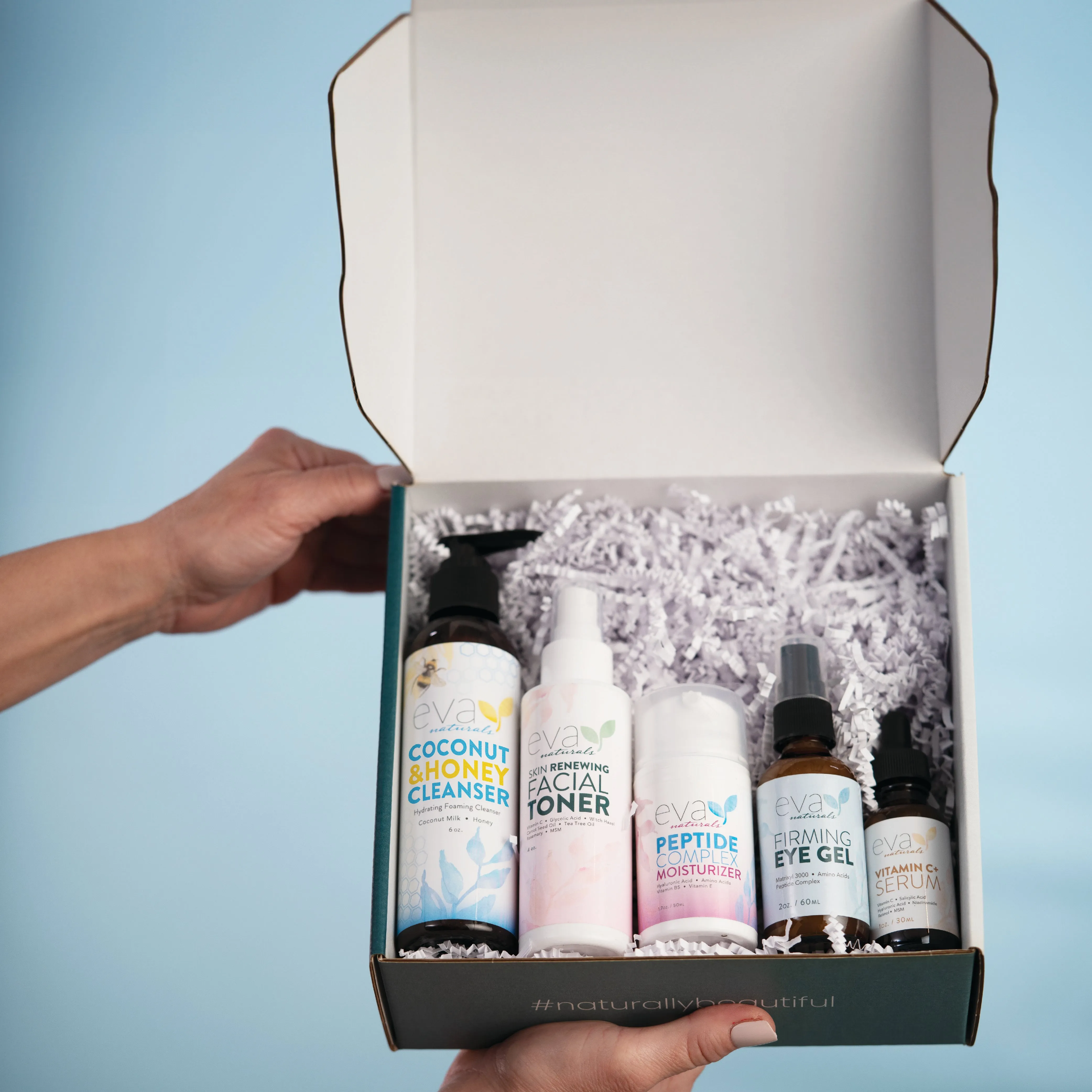 Rejuvenating Skincare Bundle - 5 Products in 1 Set: Cleanser, Toner, Serum, Eye Gel & Moisturizer