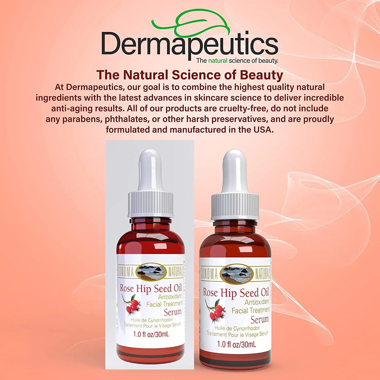 Sonoma Naturals Rose Hip Seed Oil Serum for Face, 1 oz