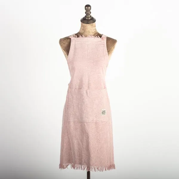 Stone Washed Apron with Fringes (2 Colours)