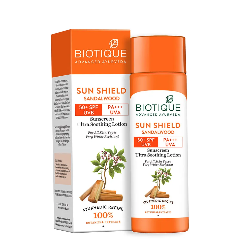 SUN SHIELD SANDALWOOD 50 SPF Sunscreen Lotion 190ml