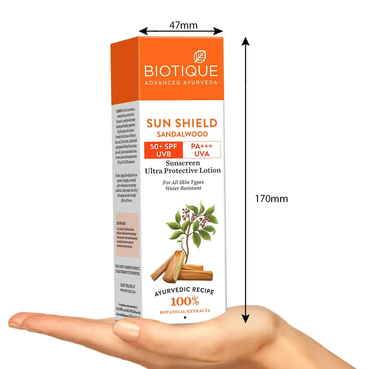 SUN SHIELD SANDALWOOD 50 SPF Sunscreen Lotion 190ml